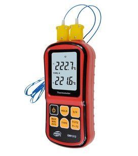 Термометр цифровой двухканальный -250-1767&deg;C BENETECH GM1312 GM1312 фото