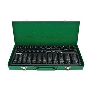 Набор торцевых головок ударных TOPTUL 1/2" 8-32мм 32ед. короткие+длинные GDAD3201 GDAD3201 фото