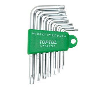 Набір ключів TORX Р-обр. TOPTUL T10-T40 7ед. GAAL0705 GAAL0705 фото