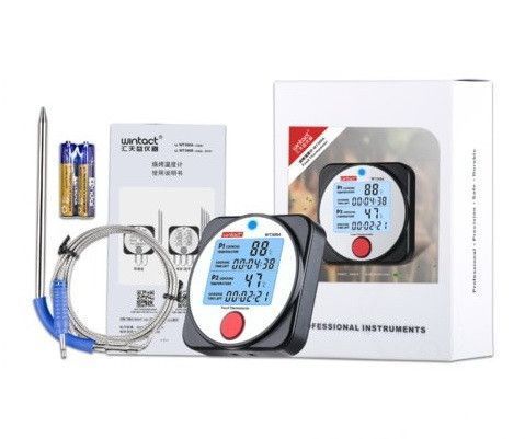 Термометр цифровой для барбекю 2-х канальный Bluetooth, -40-300&deg;C WINTACT WT308A WT308A фото