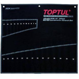 Чохол для гайкових ключів на 26ед. (від набору GPAA2602, GPAX2601) TOPTUL PA26063201 PA26063201 фото