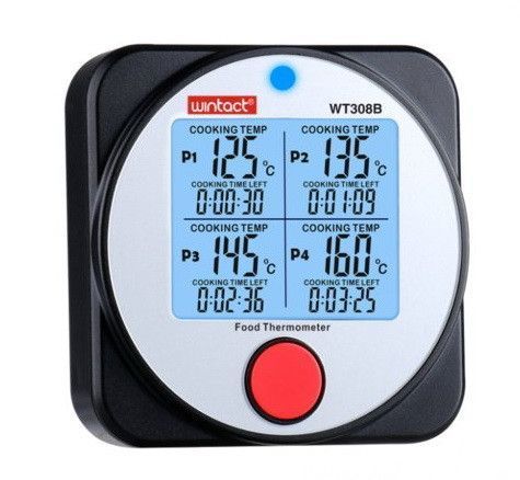 Термометр харчовий електронний 4-канальний Bluetooth -40-300 &deg;C WINTACT WT308B WT308B фото