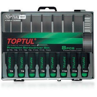 Набор отверток для точных работ TOPTUL (T5-T20) 8ед. GAAW0801 GAAW0801 фото
