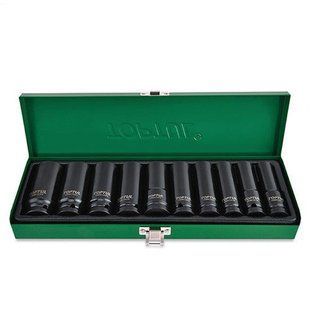 Набор головок дюймовых ударных длинных TOPTUL 1/2" 7/16-1" 10ед. GEAD1002 GEAD1002 фото