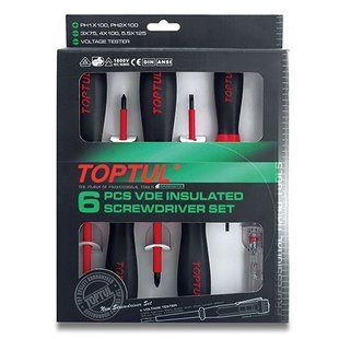 Набор отверток диэлектрических до 1000В TOPTUL 6ед. GAAE0612 GAAE0612 фото