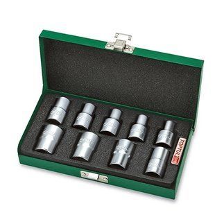 Набор головок TORX 1/2" E10-E24 9ед. (звезда Давида) TOPTUL GAAD0907 GAAD0907 фото