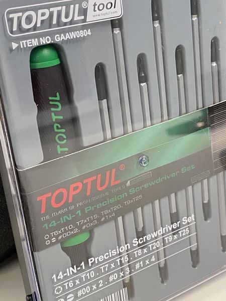 Набір викруток для точних робіт 14 в 1 TOPTUL (T5-T20,PH,SL) GAAW0804 GAAW0804 фото
