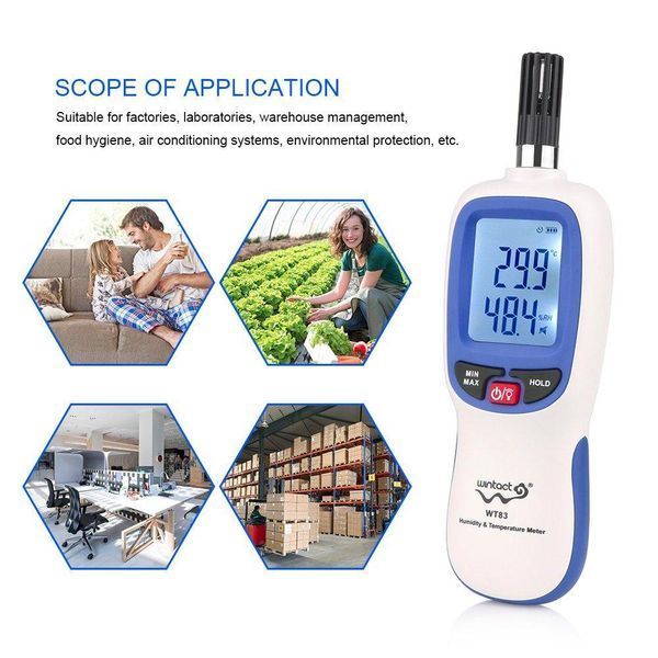 Термогігрометр цифровий Bluetooth 0-100%, -20-70 &deg;C WINTACT WT83B WT83B фото